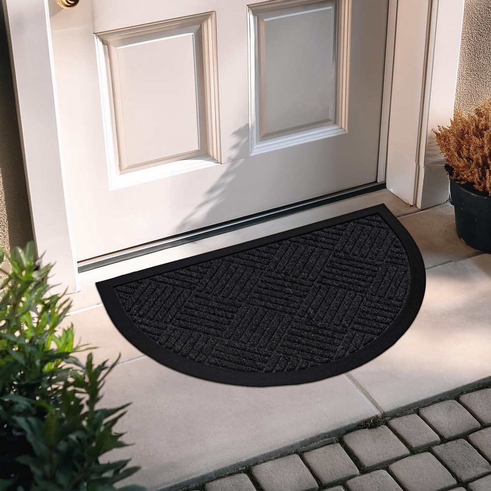 Tapete de Porta / Capacho Lima Meia Lua Antiderrapante 40cm x 60cm