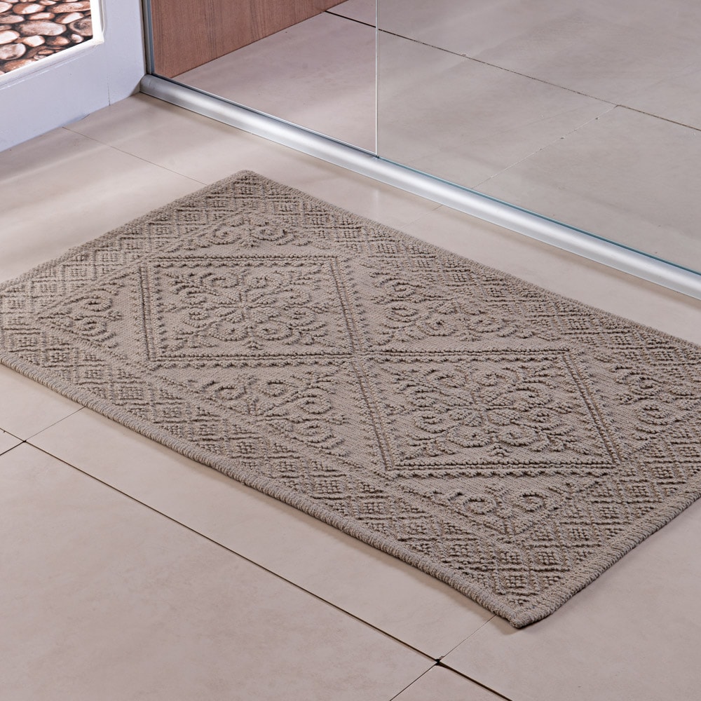 Tapete Delhi I Antiderrapante 100% Algodão 50cm x 80cm