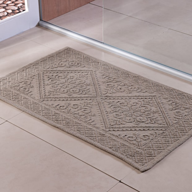 Tapete Delhi I Antiderrapante 100% Algodão 50cm x 80cm