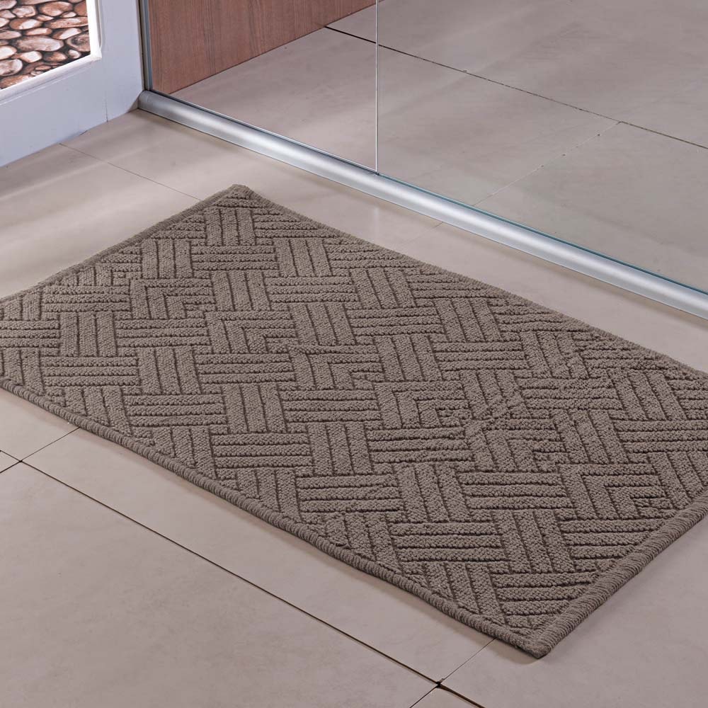 Tapete Delhi Lines Antiderrapante 100% Algodão 50cm x 80cm