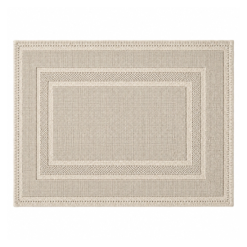 Tapete Delhi Moldura Antiderrapante 100% Algodão 40cm x 60cm