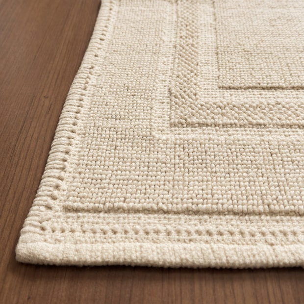 Tapete Delhi Moldura Antiderrapante 100% Algodão 40cm x 60cm