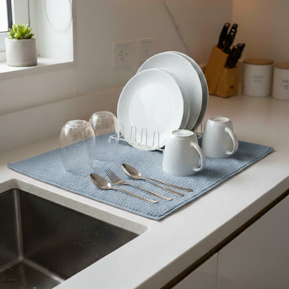 Tapete Escorredor de Louça Microfibra Super Absorvente 38cm x 50cm