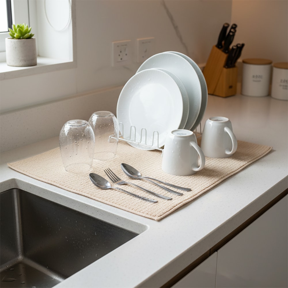 Tapete Escorredor de Louça Microfibra Super Absorvente 38cm x 50cm