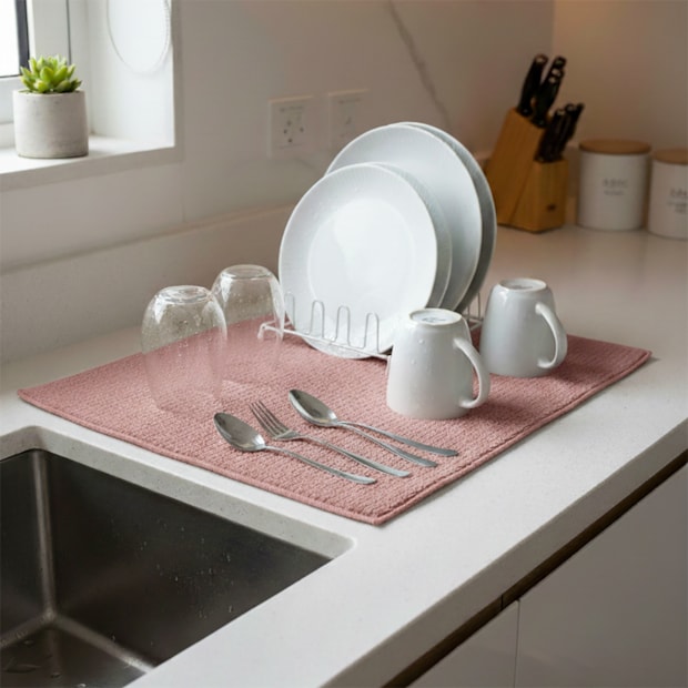 Tapete Escorredor de Louça Microfibra Super Absorvente 38cm x 50cm