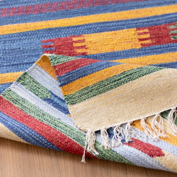 Tapete Indiano Kilim 100% Algodão 1,40m x 2,00m