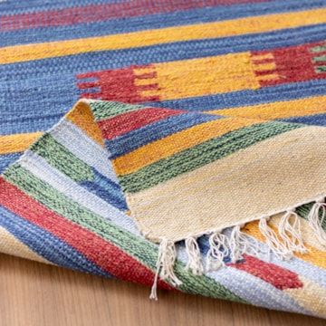Tapete Indiano Kilim 100% Algodão 1,40m x 2,00m