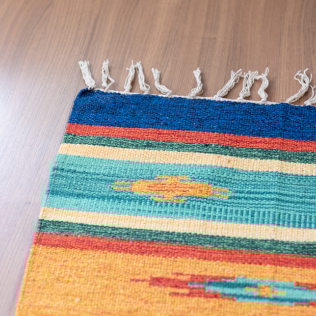 Tapete Indiano Kilim 100% Algodão 60cm x 90cm