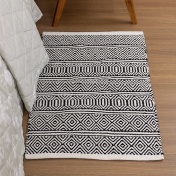 Tapete Indiano Kilim Anand 100% Algodão 60cm x 90cm