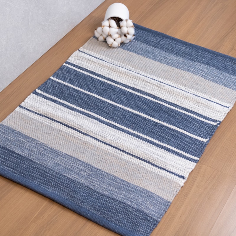 Tapete Indiano Kilim Basar 100% Algodão 50cm x 70cm