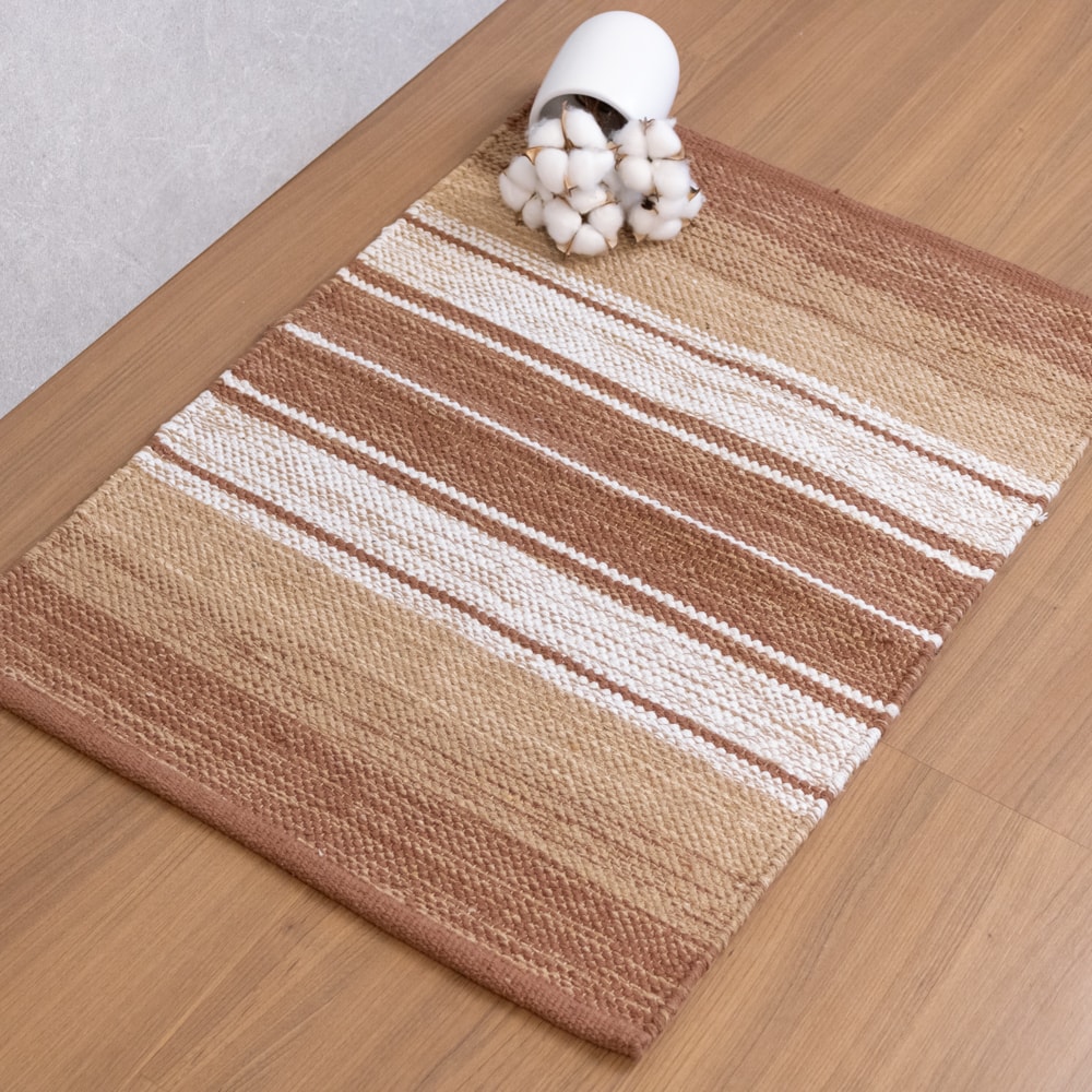 Tapete Indiano Kilim Basar 100% Algodão 60cm x 90cm