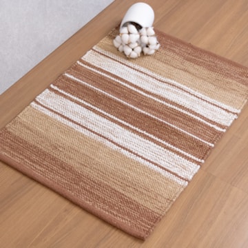 Tapete Indiano Kilim Basar 100% Algodão 60cm x 90cm