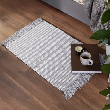 Tapete Indiano Kilim Listras 100% Algodão 50cm x 70cm