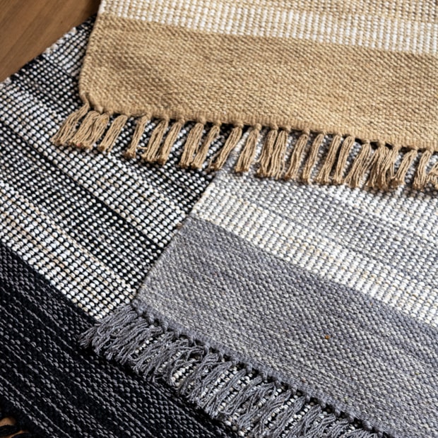 Tapete Indiano Kilim Mallani 100% Algodão Dupla Face 1,00m x 1,50m