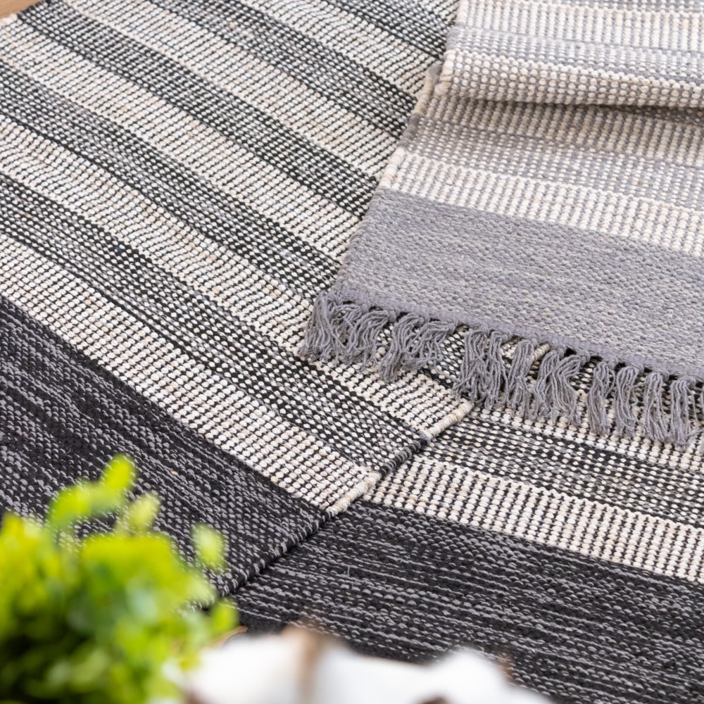 Tapete Indiano Kilim Mallani 100% Algodão Dupla Face 1,00m x 1,50m