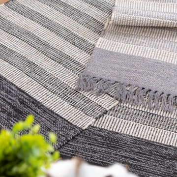 Tapete Indiano Kilim Mallani 100% Algodão Dupla Face 1,00m x 1,50m