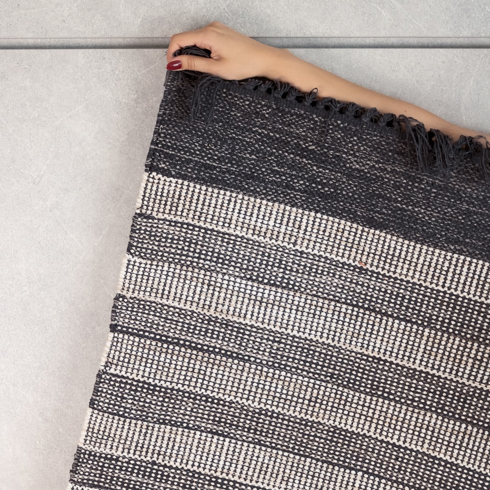 Tapete Indiano Kilim Mallani 100% Algodão Dupla Face 60cm x 90cm