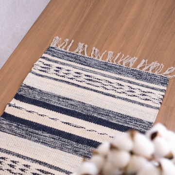Tapete Indiano Kilim Raipur 100% Algodão 60cm x 90cm