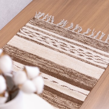 Tapete Indiano Kilim Raipur 100% Algodão 60cm x 90cm