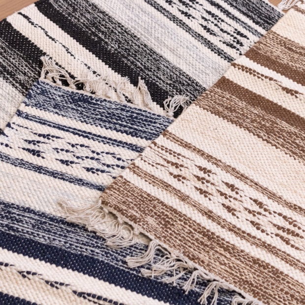 Tapete Indiano Kilim Raipur 100% Algodão 60cm x 90cm