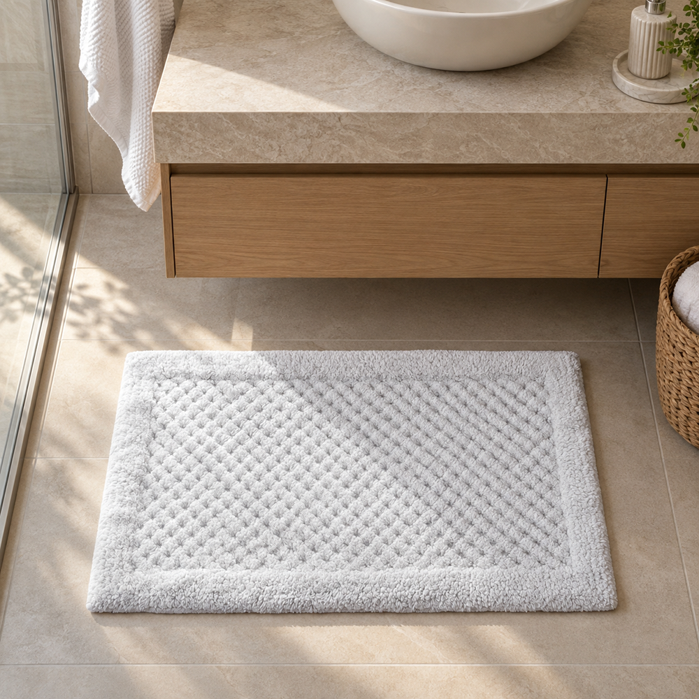 Tapete Kacyumara Dijon 100% Algodão Antiderrapante 50cm x 80cm