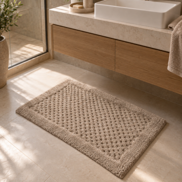 Tapete Kacyumara Dijon 100% Algodão Antiderrapante 50cm x 80cm