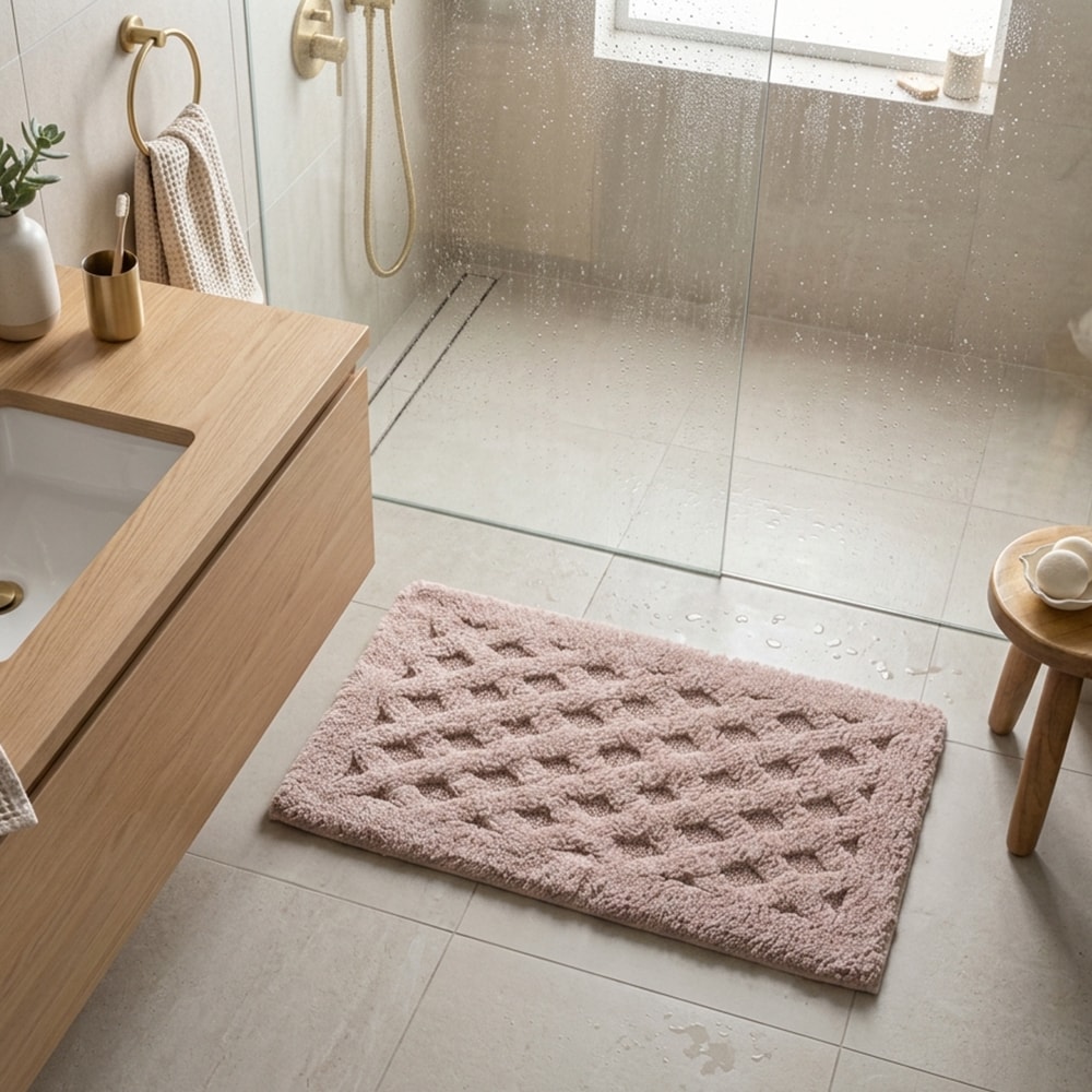 Tapete Kacyumara Lijor 100% Algodão Antiderrapante 50cm x 80cm