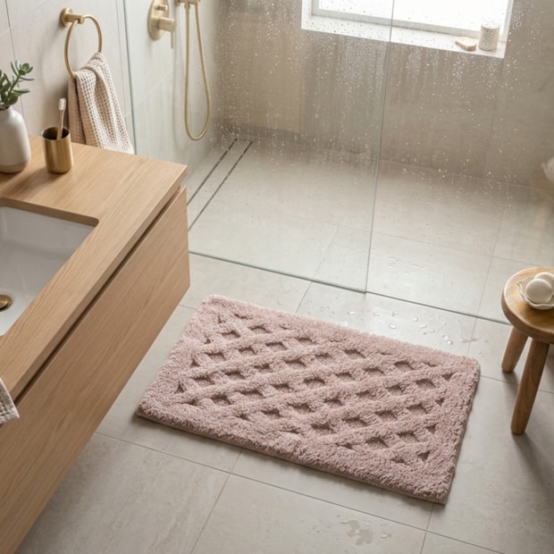 Tapete Kacyumara Lijor 100% Algodão Antiderrapante 50cm x 80cm