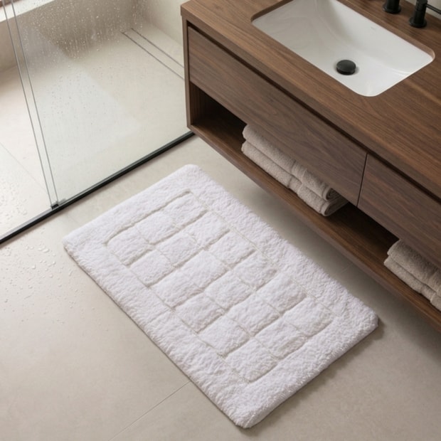 Tapete Kacyumara Persia 100% Algodão Antiderrapante 50cm x 80cm