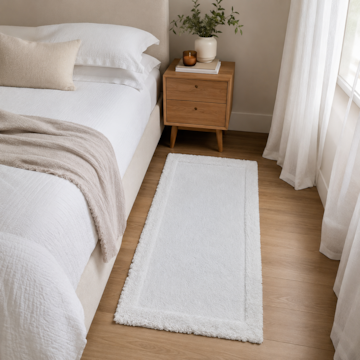 Tapete Kacyumara Riade 100% Algodão Antiderrapante 60cm x 1,20m