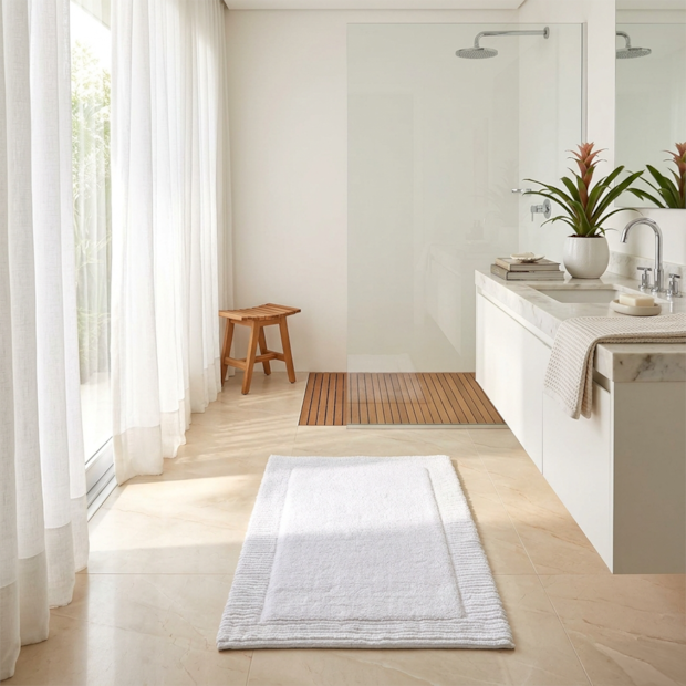 Tapete Kacyumara Suez 100% Algodão Antiderrapante 50cm x 80cm