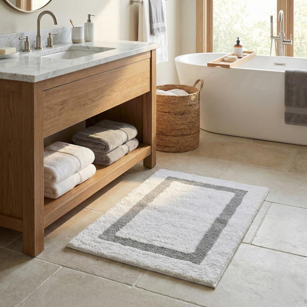 Tapete Lille 100% Algodão 50cm x 70cm - Gramatura: 1800g/m²