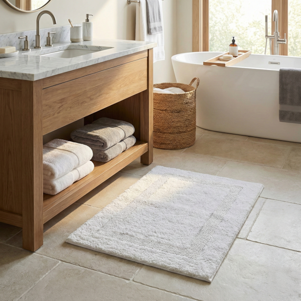 Tapete Lille 100% Algodão 50cm x 70cm - Gramatura: 1800g/m²