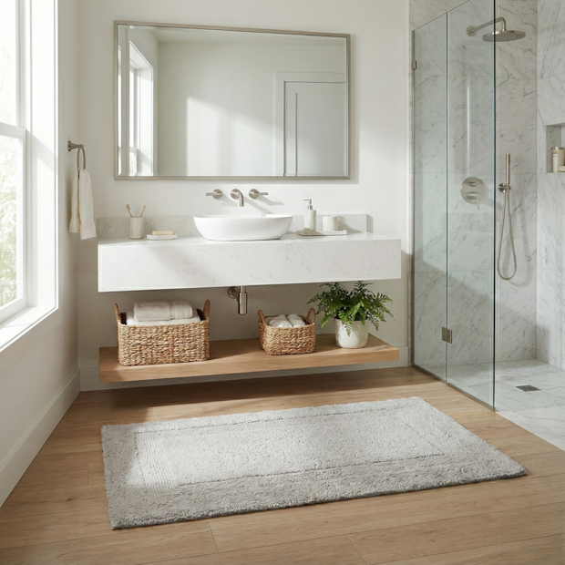 Tapete Lille 100% Algodão 60cm x 1,20m - Gramatura: 1800g/m²