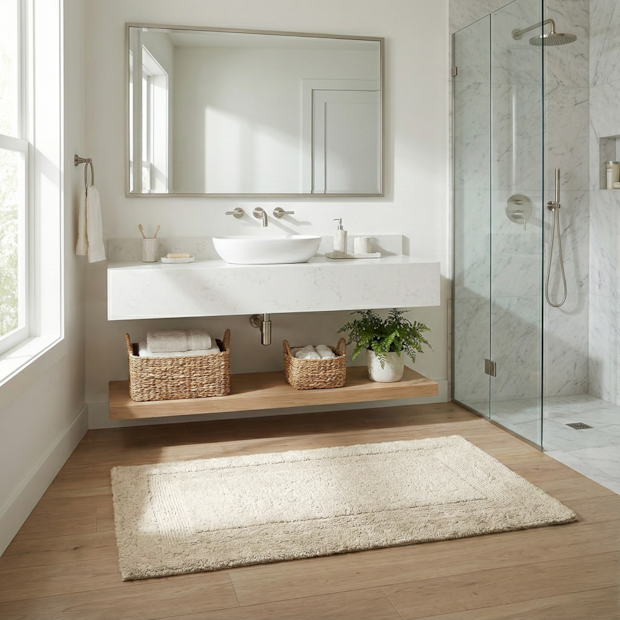 Tapete Lille 100% Algodão 60cm x 1,20m - Gramatura: 1800g/m²