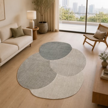 Tapete Orgânico para Sala Egípcio Atena Nimbo 1,40m x 2,00m