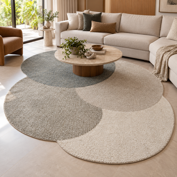 Tapete Orgânico para Sala Egípcio Atena Nimbo 2,40m x 3,00m