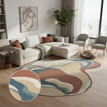 Tapete Orgânico para Sala Egípcio Bellagio Bari Sisal Sintético 2,00m x 2,50m