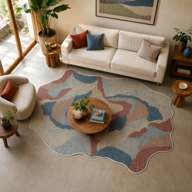 Tapete Orgânico para Sala Egípcio Bellagio Melfi Sisal Sintético 2,00m x 2,50m