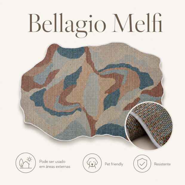 Tapete Orgânico para Sala Egípcio Bellagio Melfi Sisal Sintético 2,00m x 2,50m