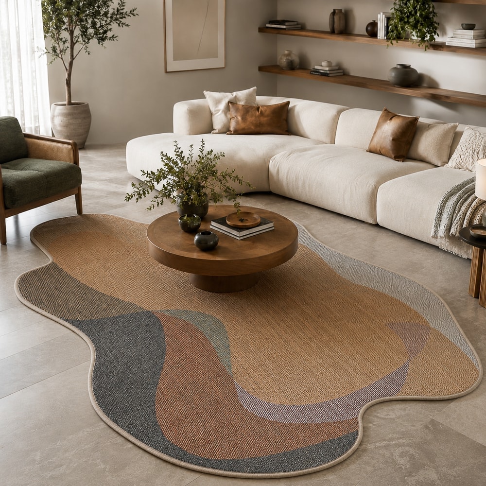 Tapete Orgânico para Sala Egípcio Bellagio Pienza Sisal Sintético 2,00m x 2,50m