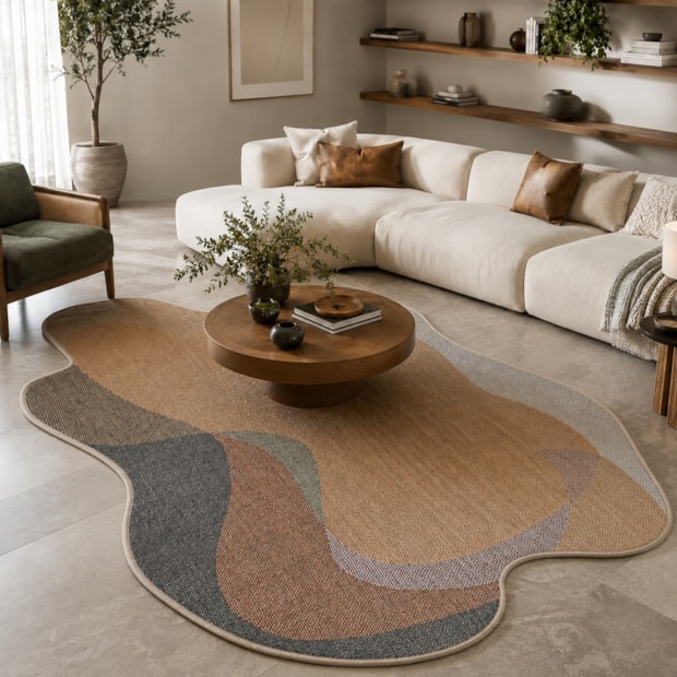 Tapete Orgânico para Sala Egípcio Bellagio Pienza Sisal Sintético 2,00m x 2,50m