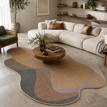Tapete Orgânico para Sala Egípcio Bellagio Pienza Sisal Sintético 2,00m x 2,50m