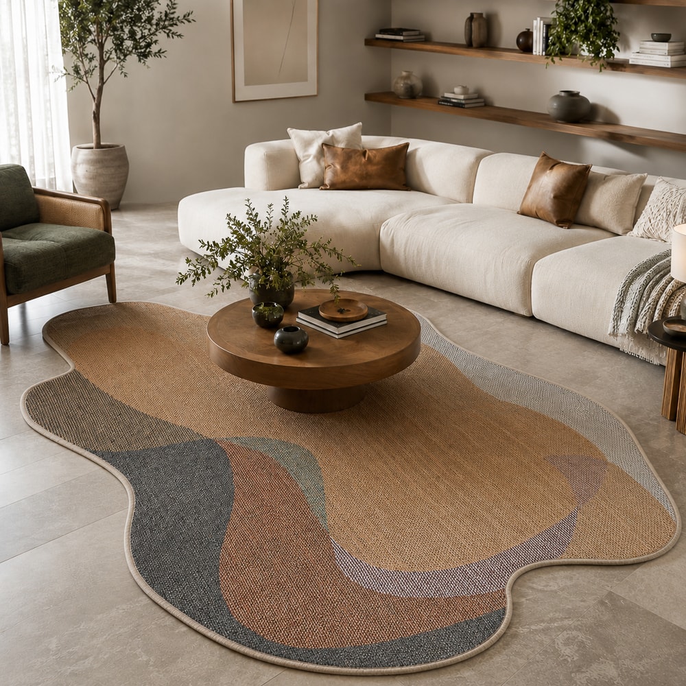 Tapete Orgânico para Sala Egípcio Bellagio Pienza Sisal Sintético 2,40m x 3,00m