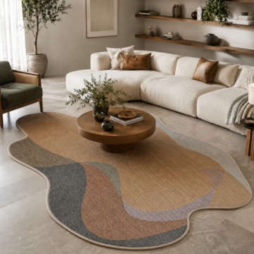 Tapete Orgânico para Sala Egípcio Bellagio Pienza Sisal Sintético 2,40m x 3,00m