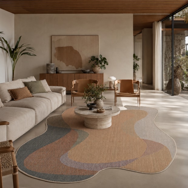 Tapete Orgânico para Sala Egípcio Bellagio Pienza Sisal Sintético 2,50m x 3,50m