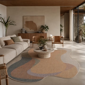 Tapete Orgânico para Sala Egípcio Bellagio Pienza Sisal Sintético 2,50m x 3,50m