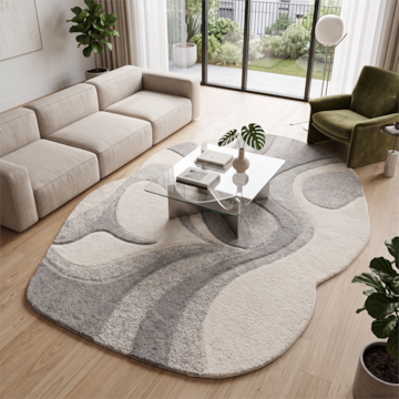 Tapete Orgânico para Sala Egípcio Solum Contour 2,40m x 3,00m