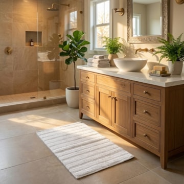 Tapete para Banheiro Serena 100% Algodão 50cm x 70cm - Gramatura: 1800g/m²