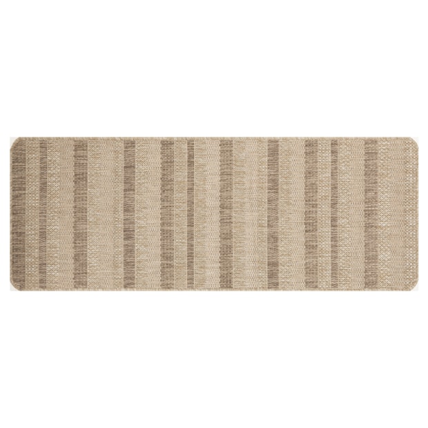 Tapete Para Cozinha Flex Listrado Bege 001 Antiderrapante 45cm x 1,20m